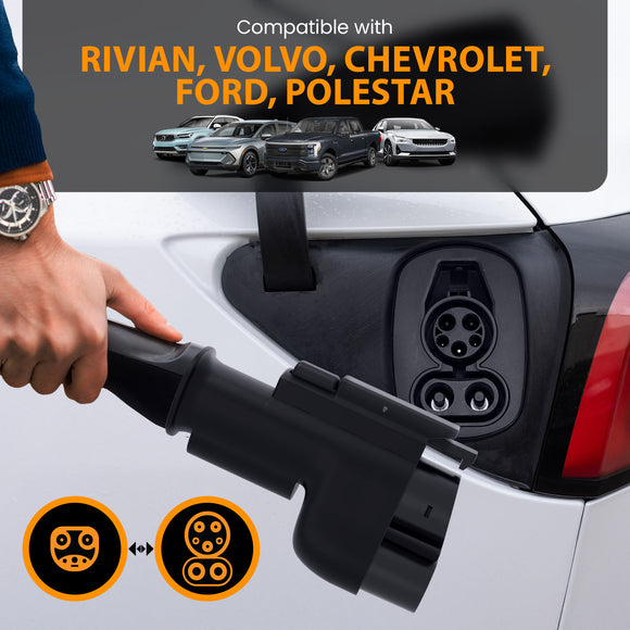 NACS to CCS Charging Adapter - Tesla Supercharger Adapter for KIA, Hyundai, Rivian, Ford, Chevy/GM, Volvo, Polestar