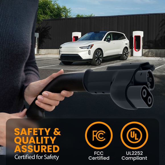 NACS to CCS Charging Adapter - Tesla Supercharger Adapter for KIA, Hyundai, Rivian, Ford, Chevy/GM, Volvo, Polestar