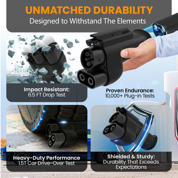 NACS to CCS Charging Adapter - Tesla Supercharger Adapter for KIA, Hyundai, Rivian, Ford, Chevy/GM, Volvo, Polestar